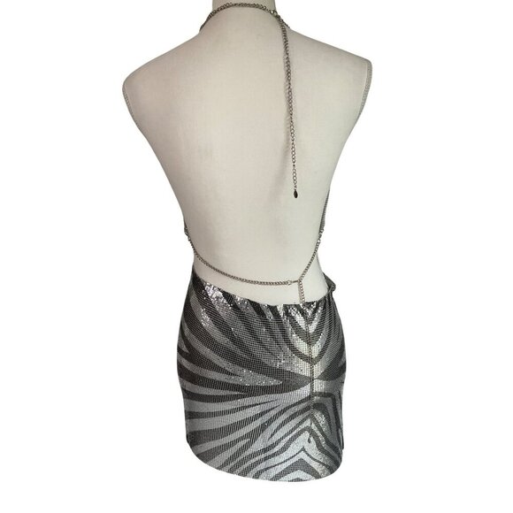 8 Other Reasons Gigi Zebra Two Piece Set in Zebra One Size New Womens Chainmail - Picture 7 of 10